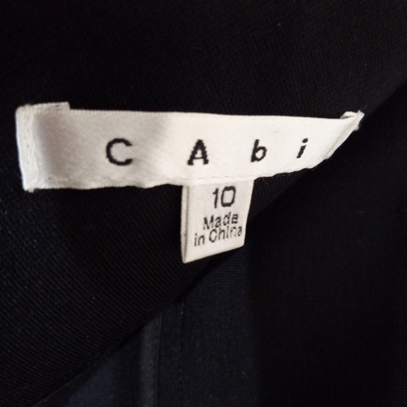 Cabi black boot cut career pant with back zip entry faux pockets women size 10L - Picture 9 of 11